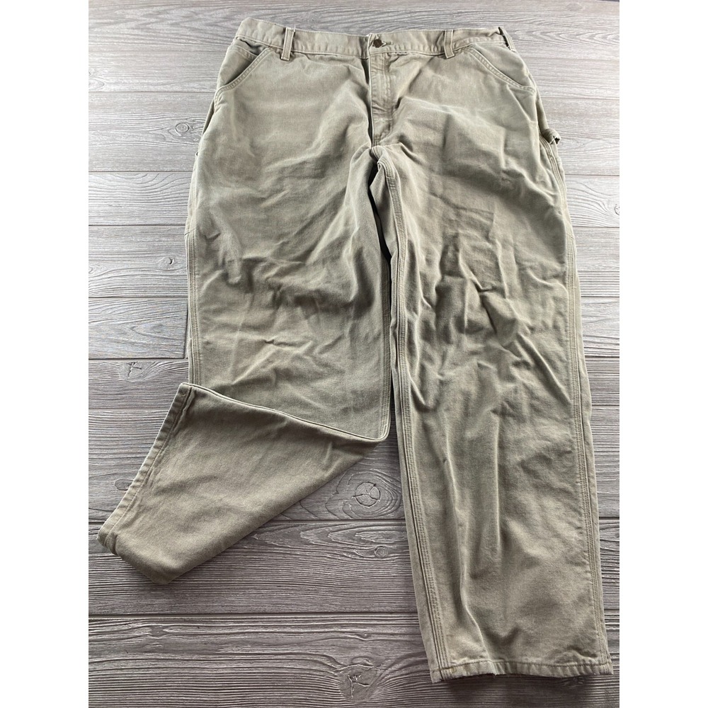 Carhartt B11-DES Men Washed Duck Dungaree Fit Carpenter Pants Brown 42X32